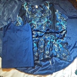 Camisole with sheer over top